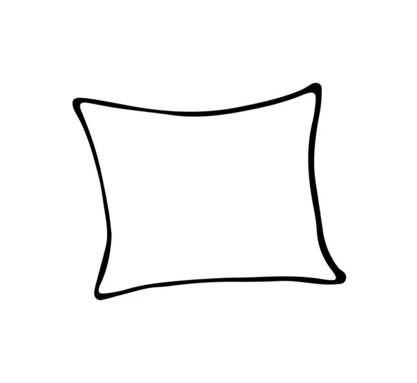 Contour pillow isolated on a white background. — Vettoriale Stock