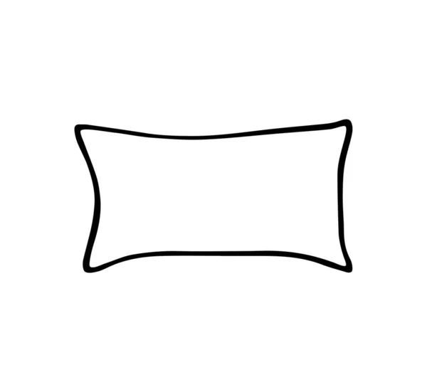 Obdélníkový polštář izolovaný na bílém pozadí. — Stockový vektor