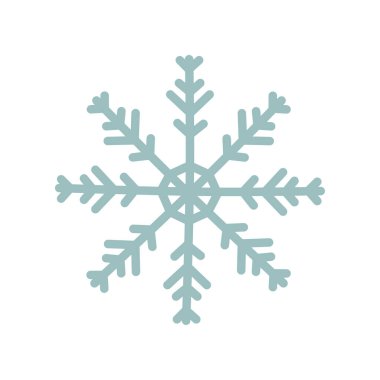 Beyazda izole edilmiş basit kar tanesi