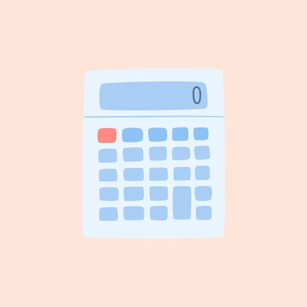 A simple calculator isolated on a pink background. — Stock Vector