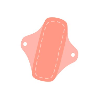 Kumaş pedi, doğal hijyen ürünleri konsepti, sıfır atık. Modern vektör çizimi, el çizimi biçimi.