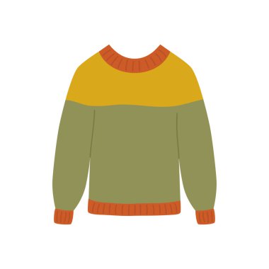 Sıcak ve sıcak bir süveterin vektör c çizimi.