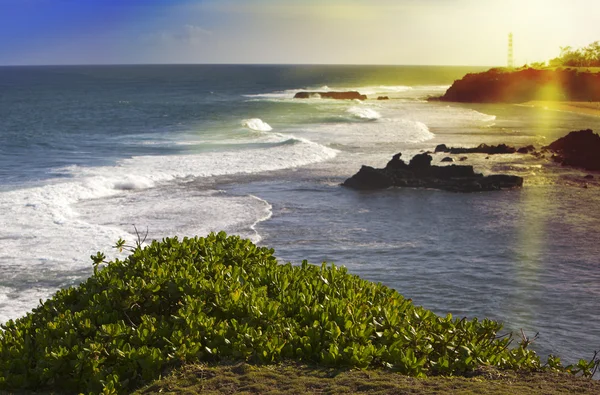 Gris Gris cabo en el sur de Mauricio. Grandes olas — Foto de Stock