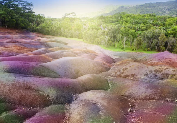 Fő látvány Mauritius - Chamarel - hét színes földek — Stock Fotó