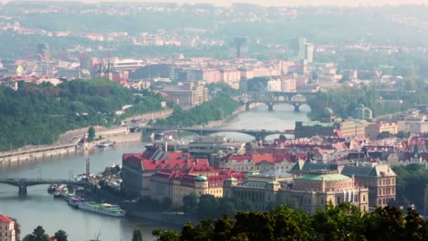 Prag köprüler, Çek Cumhuriyeti — Stok video