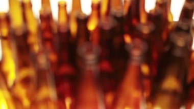 boş şişeler, üstten görünüm, küçük bir boyun netlik derinliği