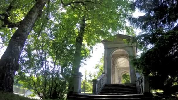 Ponte palladiano in marmo, o galleria in marmo siberiano. Catherine Park. Pushkin. Pietroburgo — Video Stock