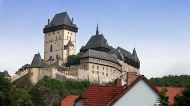 Karlstejn ortaçağ kalesi. Bohemia, Çek Cumhuriyeti