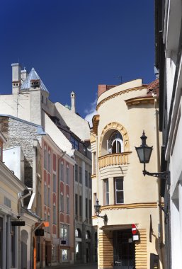 eski şehrin eski evler. Tallinn. Estonya