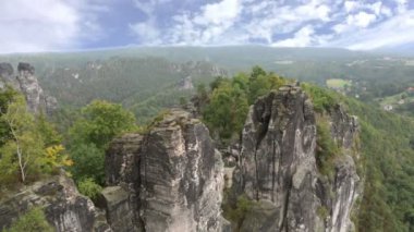 Bastei kaya oluşumu Sakson İsviçre Ulusal Parkı, Almanya