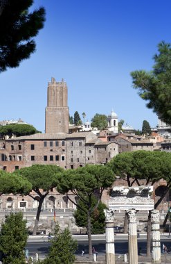 İtalya. Roma. Trajan Forumu kalıntıları