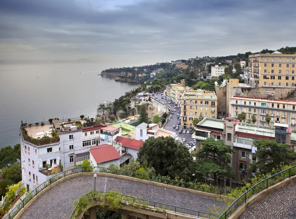 Italy. A bay of Naples. View of the city on top — Stock Photo, Image