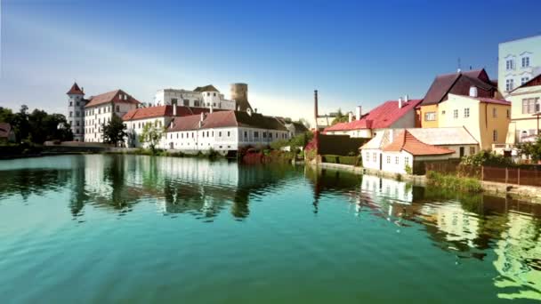 Jindrichuv Hradec en Bohemia Meridional, República Checa — Vídeo de stock