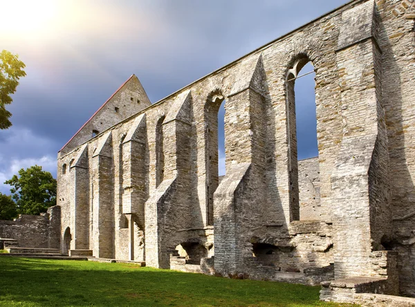 Eski yıkık st. brigitta manastır pirita bölge, tallinn, Estonya — Stok fotoğraf