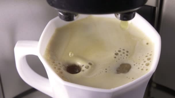 Le café coule dans une tasse — Video