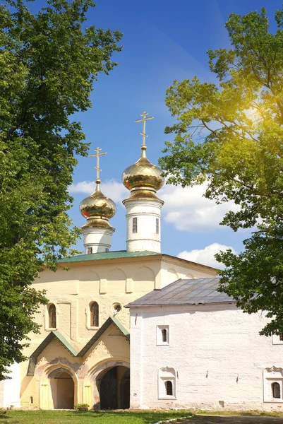 Tichvin veronderstelling klooster, een Russisch-orthodoxe, (Tihvin, regio Sint-Petersburg, Rusland) — Stockfoto