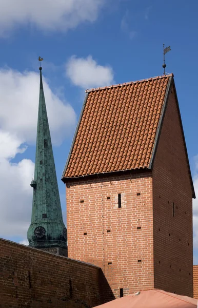 Muralla Roja Fortaleza Medieval Riga Letonia —  Fotos de Stock