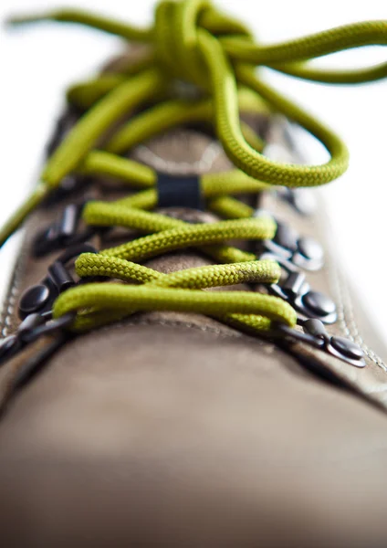 Зеленые шнурки — стоковое фото
