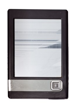 Reddedilen ekran ile kırık elektronik kitap
