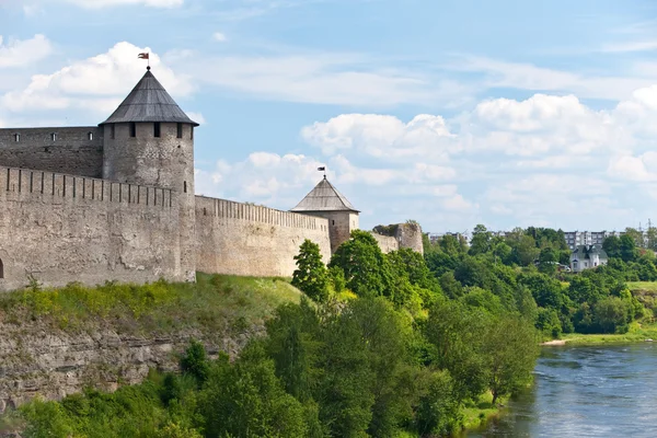 Ivangorod fortress at the border of Russia and Estonia — Stock Photo, Image