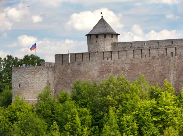 Ivangorod fortress at the border of Russia and Estonia — Stock Photo, Image