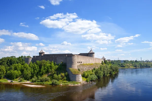 Ivangorod fortress at the border of Russia and Estonia — Stock Photo, Image