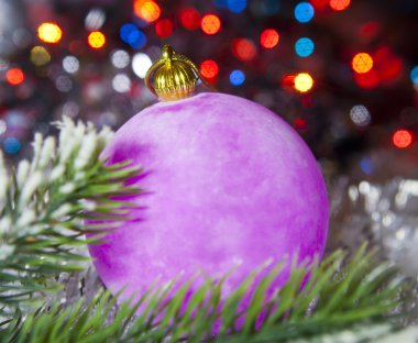 Pembe yılbaşı top, küçük netlik derinliği