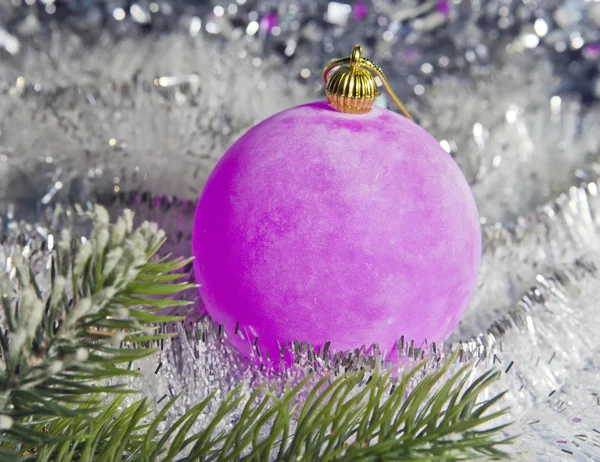 Pink New Year's ball — Stock Photo, Image