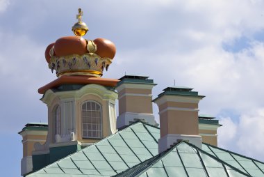 Rusya. Petersburg. San (Lomonosov). alt park. Büyük Menshikovsky Sarayı.