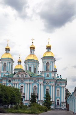 Aziz Nicholas Donanma Katedrali. St. Petersburg 'da. Rusya