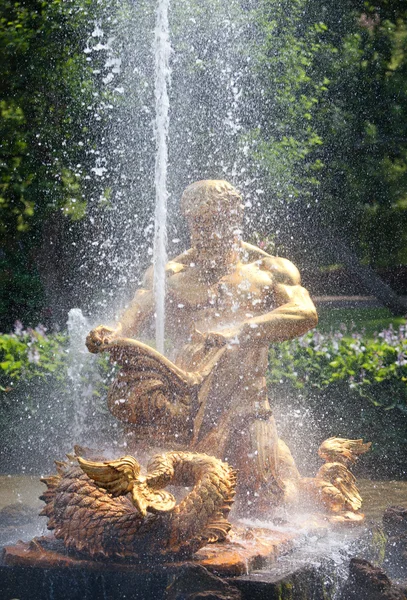 Petrodworez. Brunnen — Stockfoto