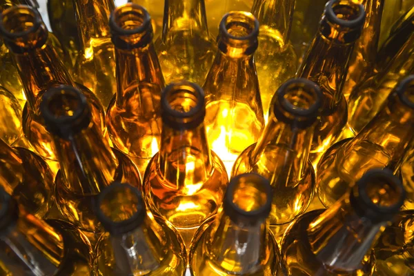 Empty glass beer bottles — Stock Photo, Image