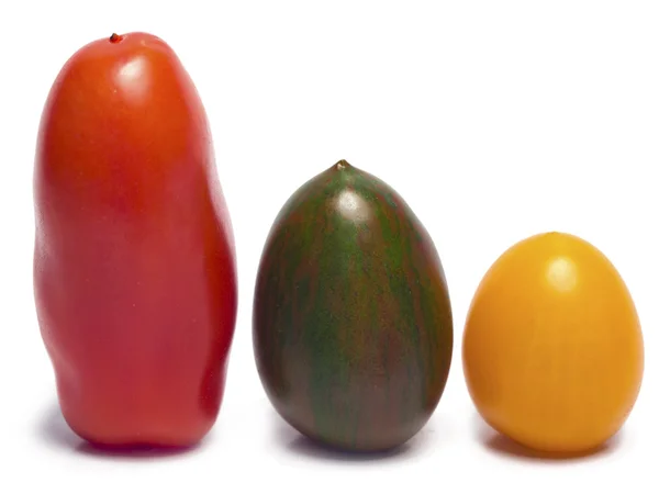 不同职系和颜色的西红柿 — 图库照片