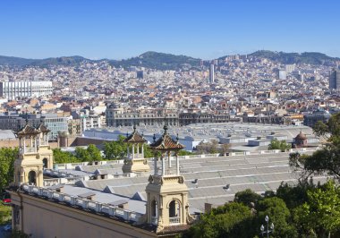 İspanya. Barselona 'da. Şehrin en iyi manzarası.