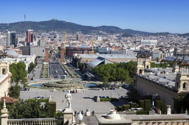 İspanya. Barselona 'da. Şehrin en iyi manzarası.