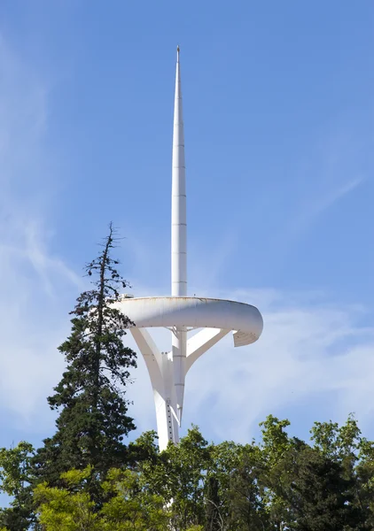 Telekommunikationsturm für die Olympischen Sommerspiele 1992 in Barcelona Montjuic Park in Barcelona, Spanien. — Stockfoto