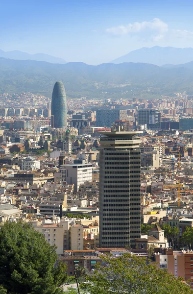 スペインだ。バルセロナ。街の上からの眺め — ストック写真