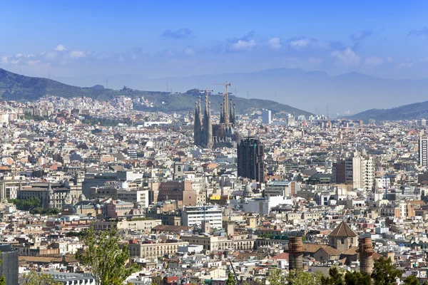 Espanha. Barcelona. A vista superior de uma cidade — Fotografia de Stock