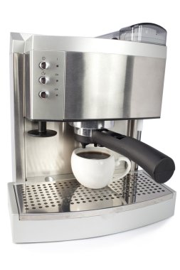 Kahve makinesi ve bardak.