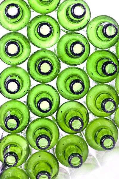 Bottoms of empty glass bottles — Stock Photo, Image