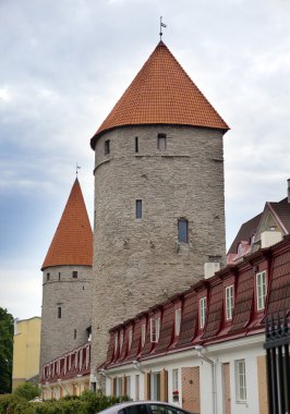 eski kentin çatıları görüntüleyin. Tallinn. Estonya.