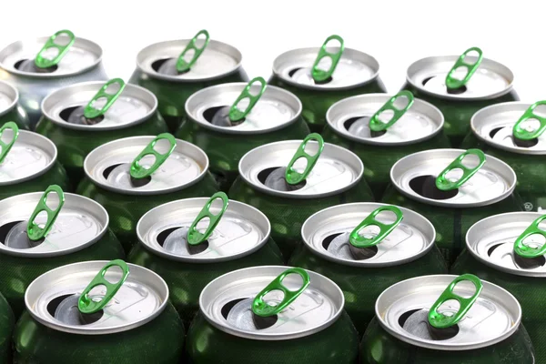 Latas de cerveza de aluminio — Foto de Stock