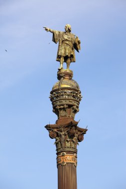 İspanya. Barselona. columbus Anıtı