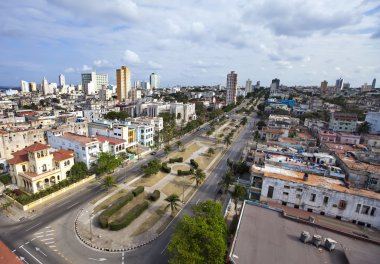 Küba. eski havana. Üstten Görünüm. başkanların prospektüs