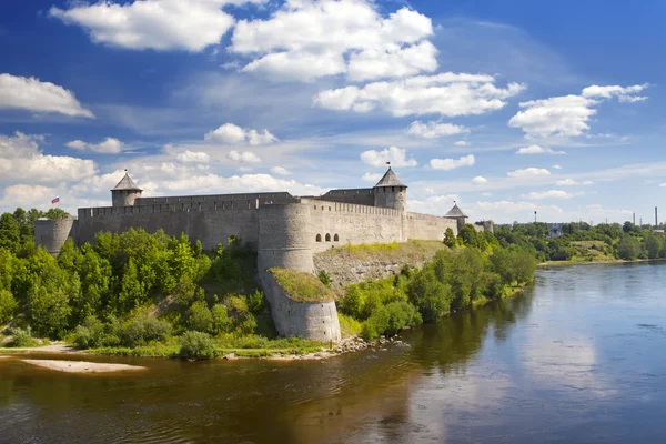 Ivangorod fortress at the border of Russia and Estonia — Stock Photo, Image