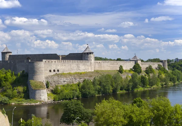Pevnost Ivangorod na hranicích Ruska a Estonska — Stock fotografie