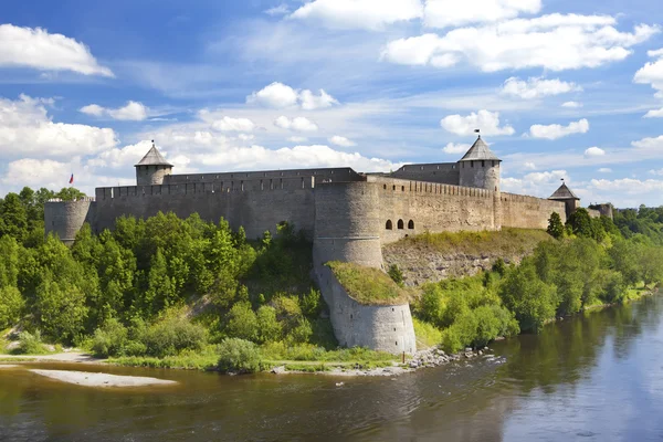 Ivangorod fortress at the border of Russia and Estonia — Stock Photo, Image