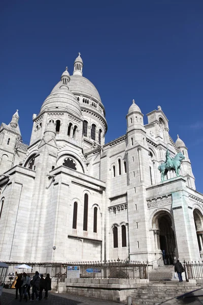 Bazilika Sacre-Coeur, Montmartre. Paříž — Stock fotografie