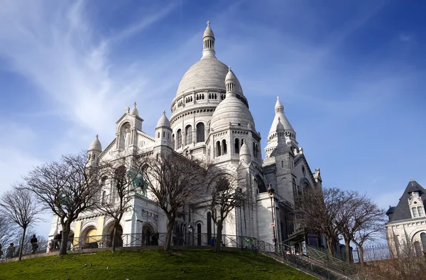 A Sacre-Coeur bazilika, Montmartre. Párizs — Stock Fotó