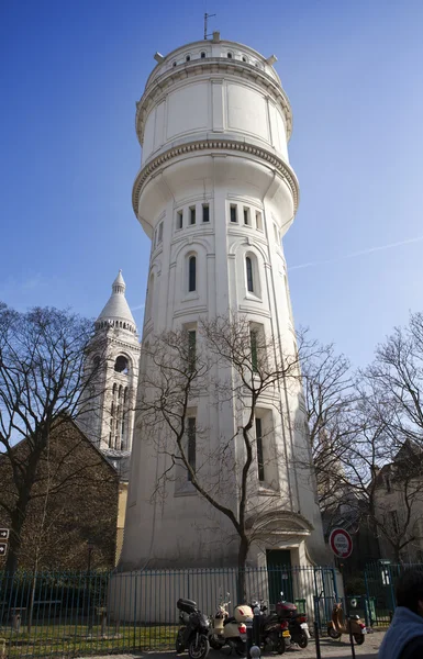 Wieża ciśnień Montmartre, Paryż, Francja — Zdjęcie stockowe